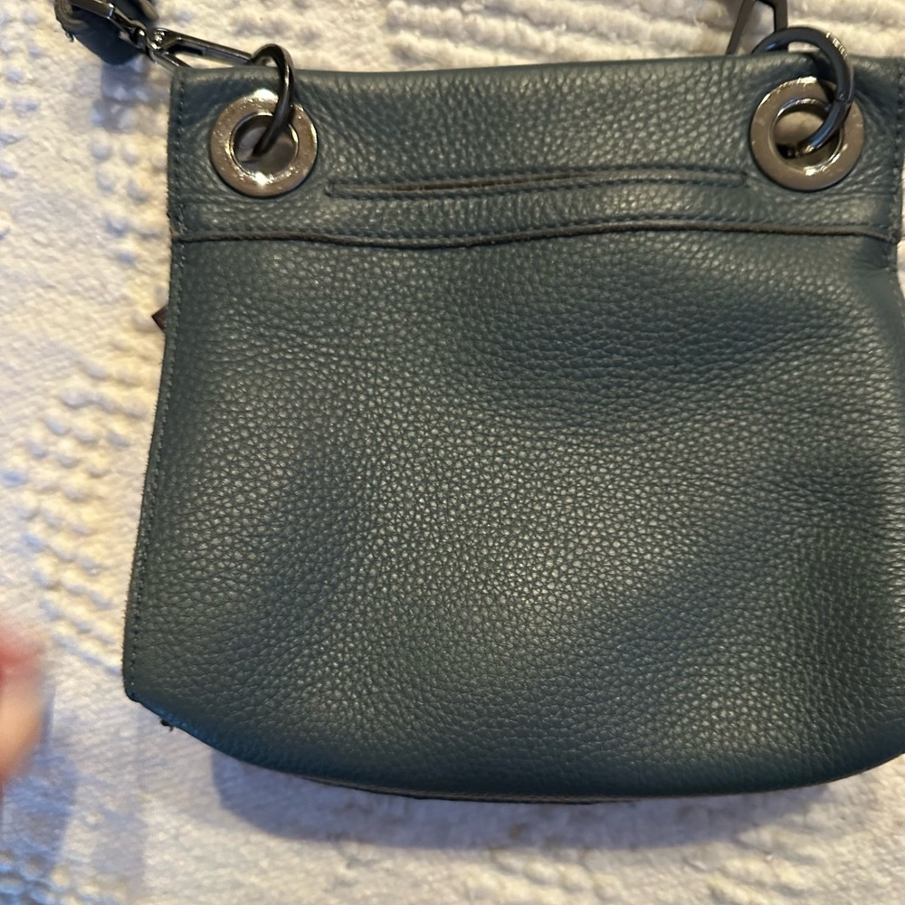 Hammit Blue and Leather Crossbody Bag - Picture 4 of 6